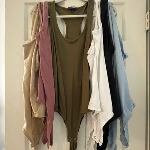 6 Pack of Fashion Nova Divine Racerback Bodysuit